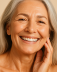 mature skin, happy