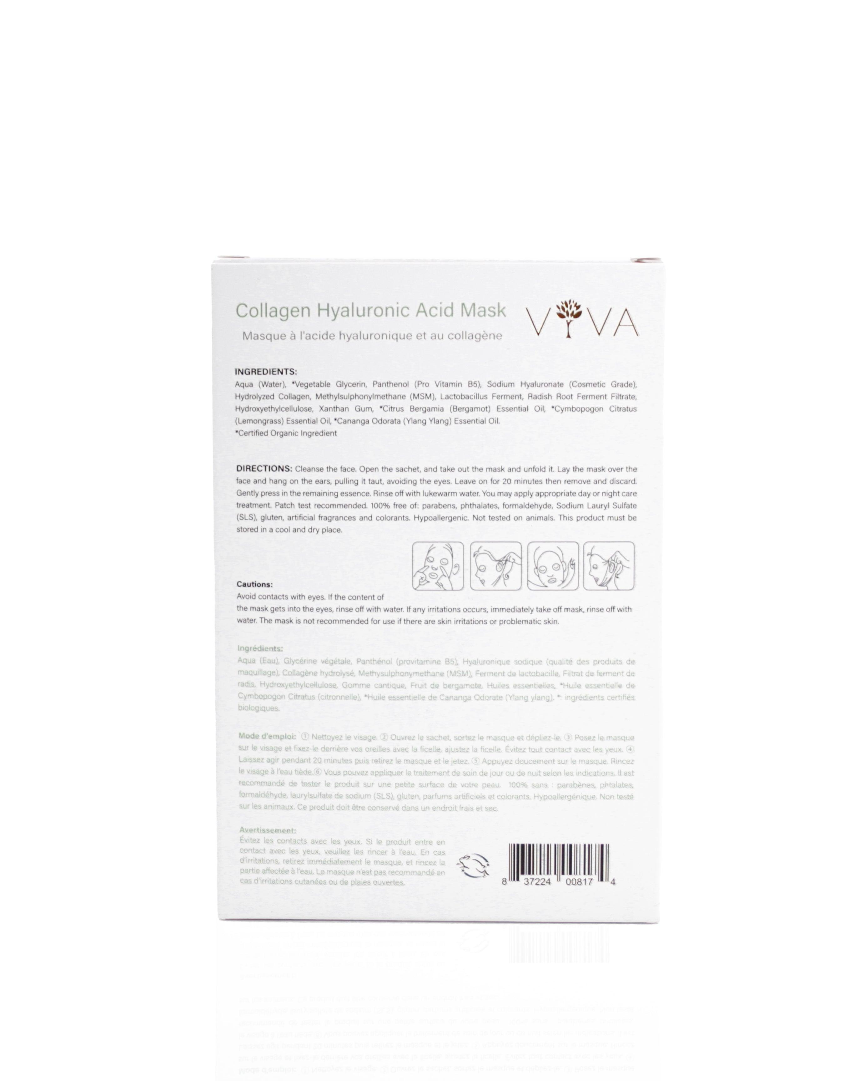 Collagen Hyaluronic Acid Mask Box - Viva Health Skincare